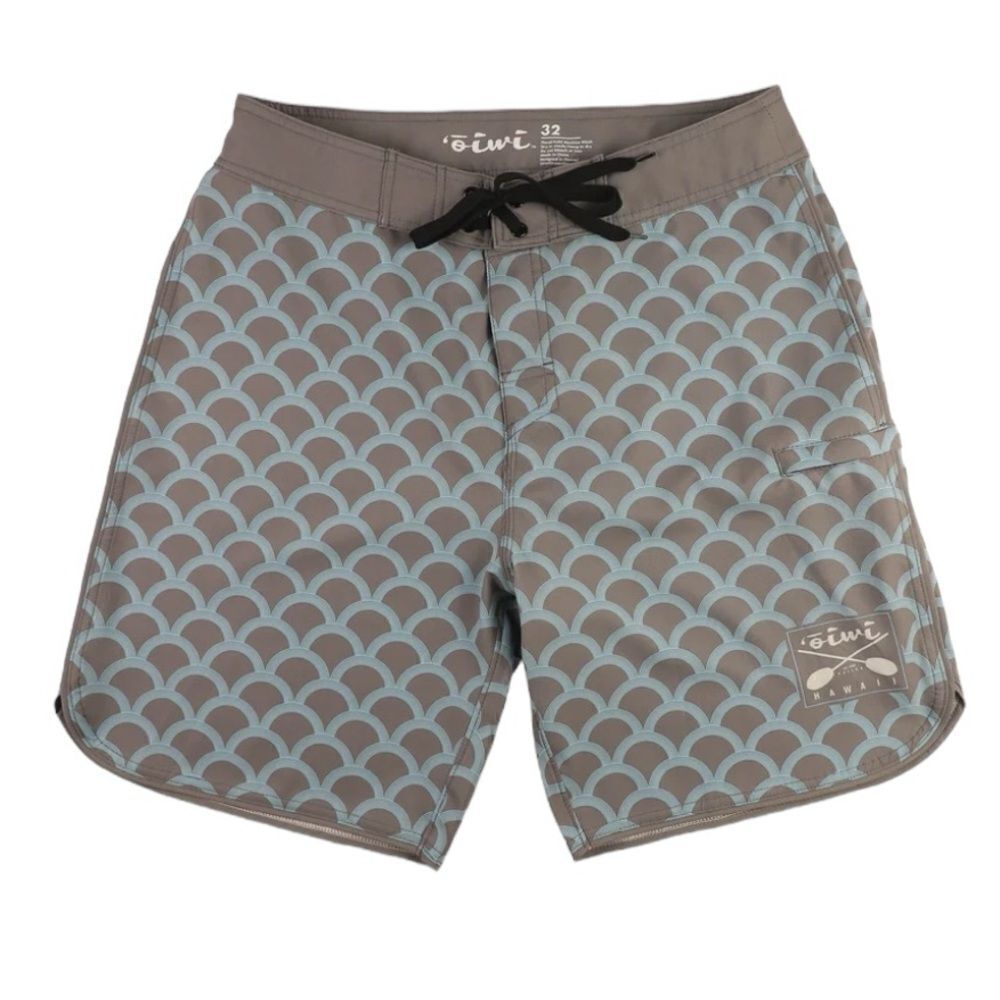 O’iwi ~ Ehiku Kane Board Shorts ~Super-soft & lightweight ~paddle canoe ~size 38